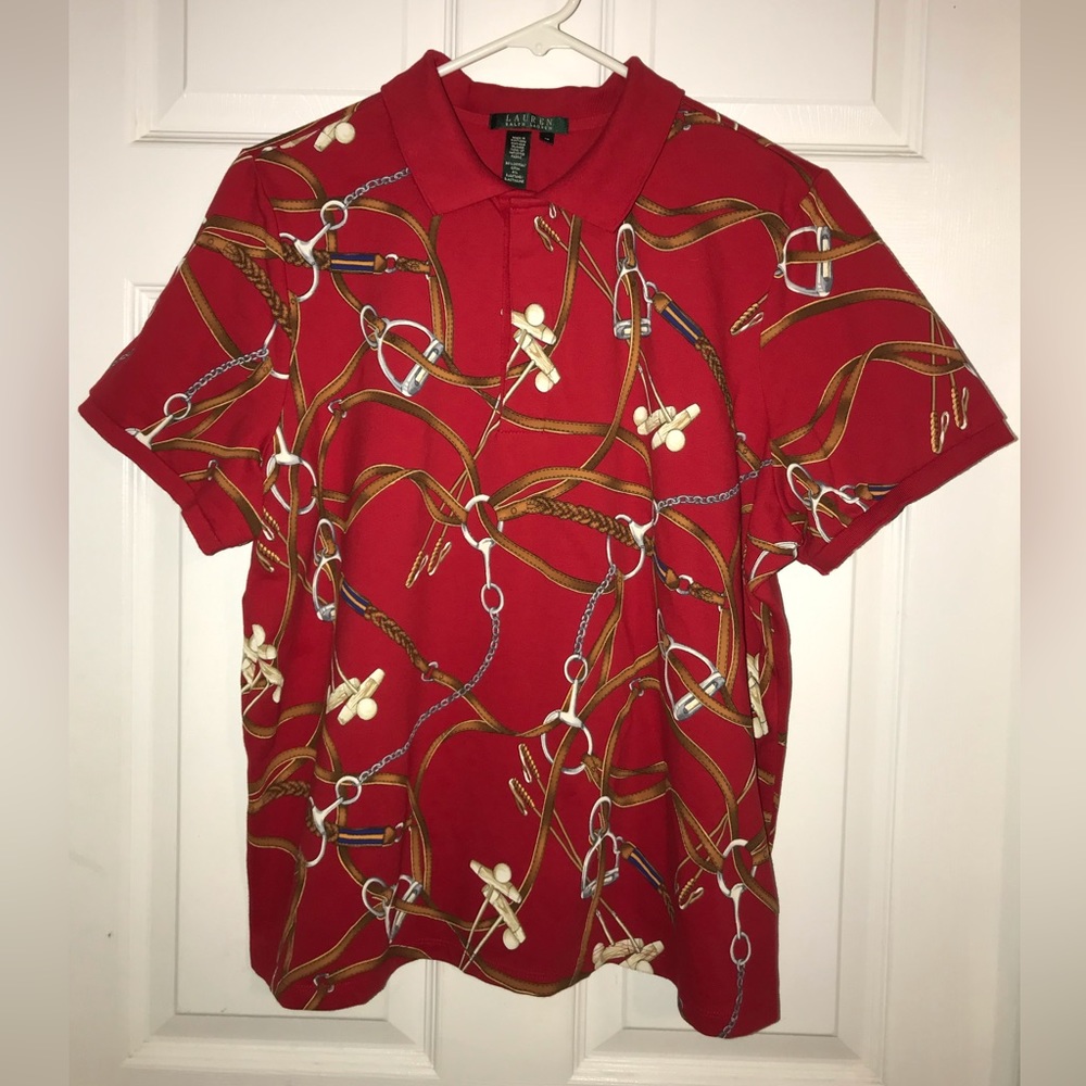 Lauren Ralph Lauren red stirrup Polo